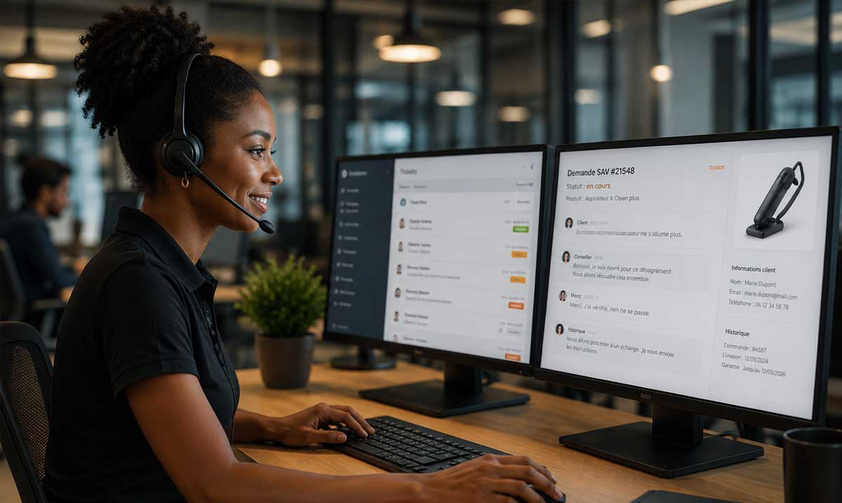 e-commerce support client